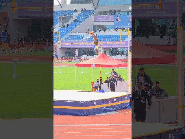 Pole vault  perform by women in 38th National Games February 1025 #nationalgames #nationalathletics