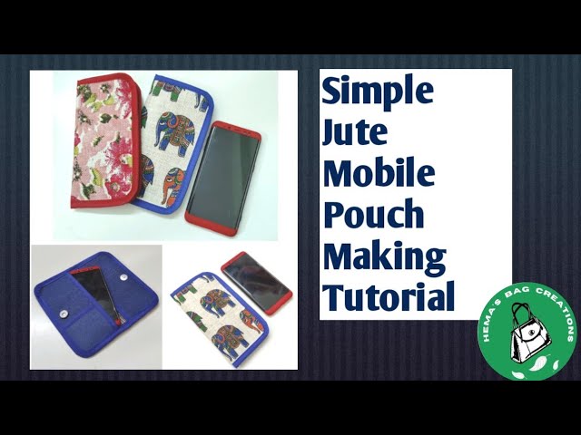 DIY Simple #Mobile Hand Purse Sewing Tutorial/#Jute #phone  #Pouch  @HemasBagCreations