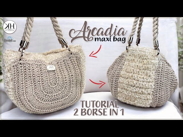 MAXI BORSA UNCINETTO 2 in 1 "Arcadia" ✨FACILE e CHIC, ti conquisterà 😍