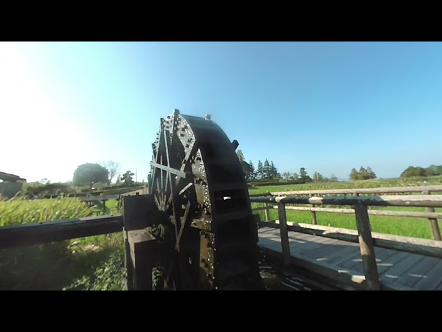 水車の水音　Water wheel sound　3D180度VR　oculus go