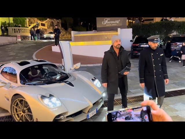 Andrea Palma driving the Pagani Utopia at the Fairmont in Monaco