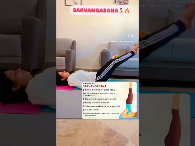 Multi Health benefits 🧘🏻‍♀️💪🏻#sarvangasana #shoulderstand #thyriod #womensfitness #yogasannas