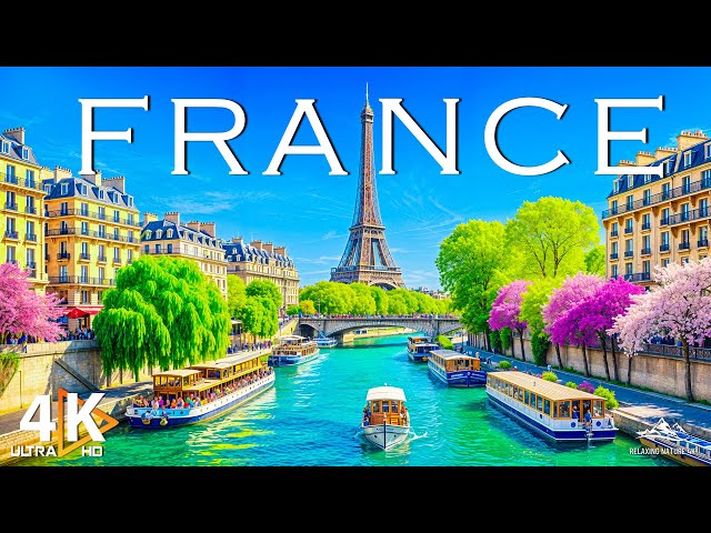 FRANCE 4K UHD - Scenic Relaxation Film with Calm Music - 4K Video Ultra HD