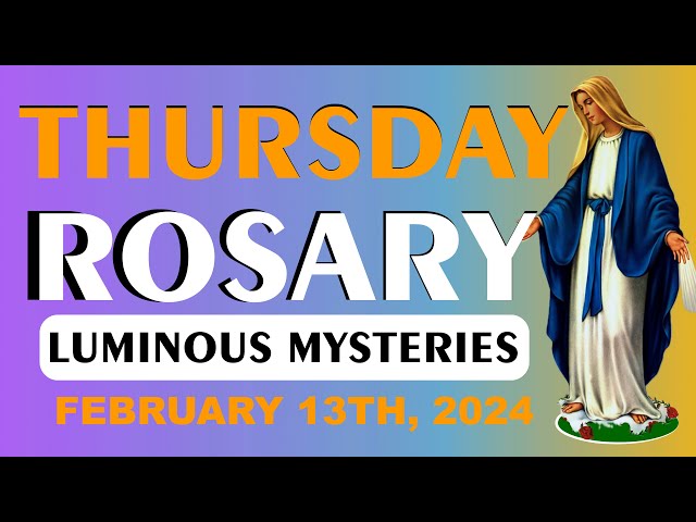 Rosary Today 🔴 LIVE Thursday Luminous Mysteries of the Rosary Holy Rosary Today Virtual