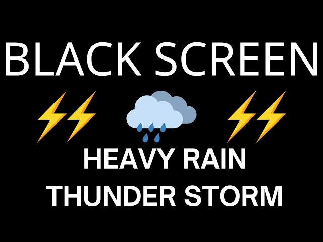 Heavy Rain, No Thunder BLACK SCREEN – Fall Asleep Fast and Enjoy a Deep, Undisturbed Night's Rest