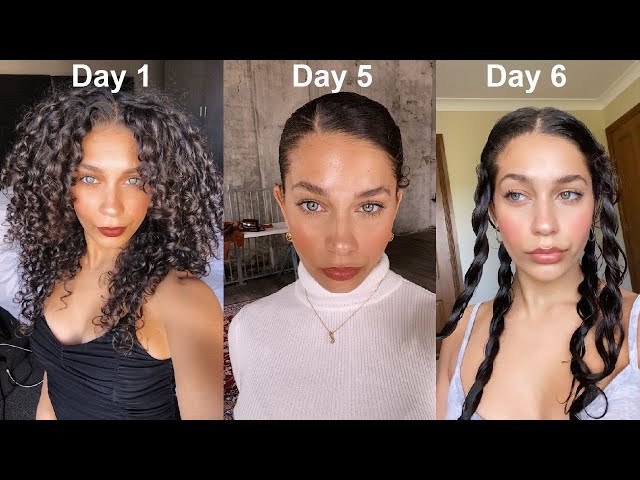 A week of Curly Hair! Wash day to day 6 routine | sleeping, exercising, refreshing | Jayme Jo