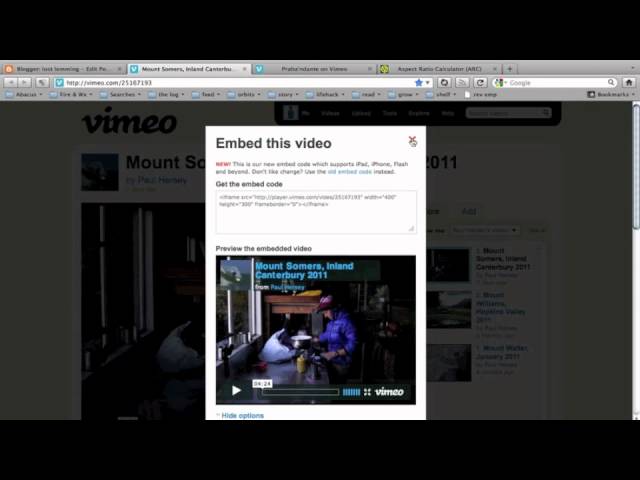 embed video in blogger post