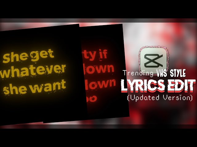 Trending lyrics video tiktok style capcut tutorial | raindrop + glow lyrics