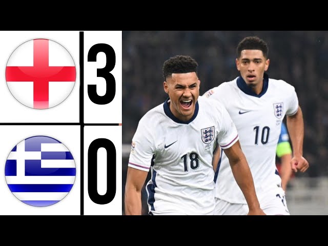 ⚪ ENGLAND VS GREECE (3-0) HIGHLIGHTS EUFA NATIONS LEAGUE 2024/25