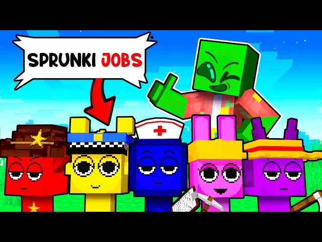 The Sprunkis Get JOBS in Minecraft!