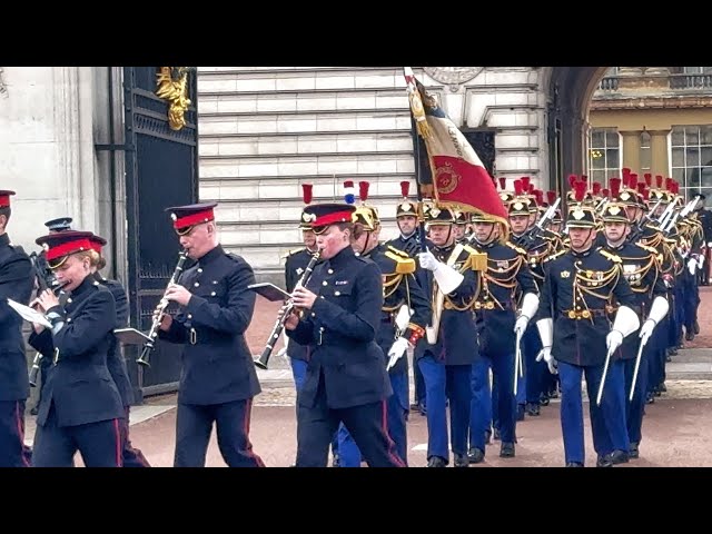 UNSEEN! British Military and French Troops Historic Parade at Buckingham Palace London