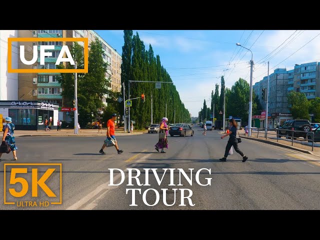 Ufa from a Car Window, Republic of Bashkortostan, Russia - 5K Urban Drive Video (Music + Real Sound)