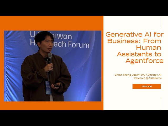 2024 U.S. Taiwan High-Tech Forum : Generative AI for Business by Salesforce AI Research Director