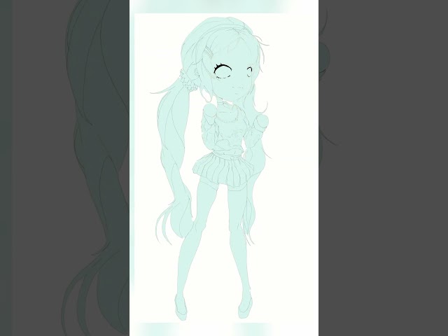 Miside-Cute Anime Girl drawing process #digitalillustrationart #digitalart #anime #art  #speedpaint