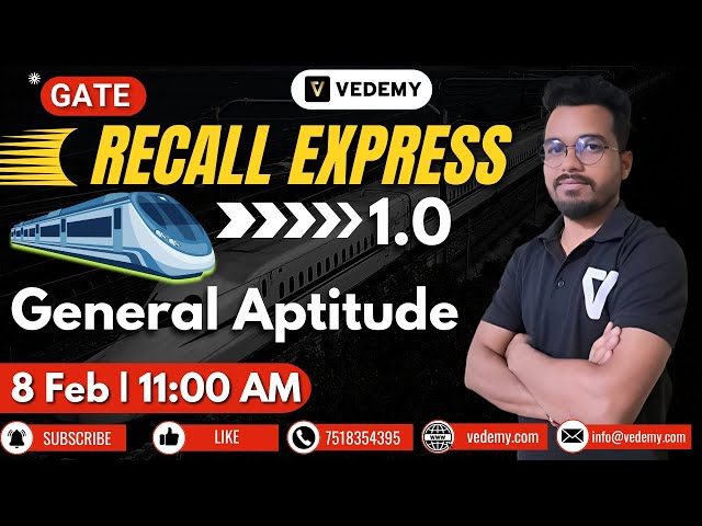 GATE Recall Express | General Aptitude | Ajay Namdeo | Complete Recalling within 2 Hrs|GATE BT & XL|