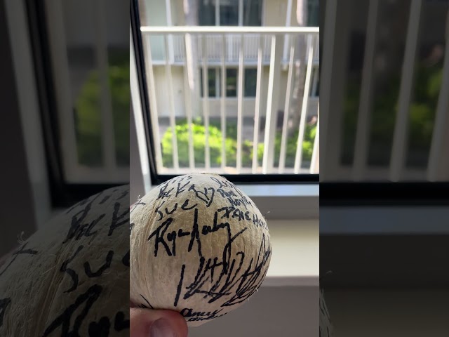 #KeyWest 2025 #Vacation #Souvenir -- A Signed Coconut -- #FloridaKeys #HungryTarpon -- Keepsake