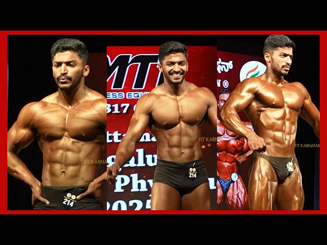 the handsome man stunning muscle poses | fit karnataka