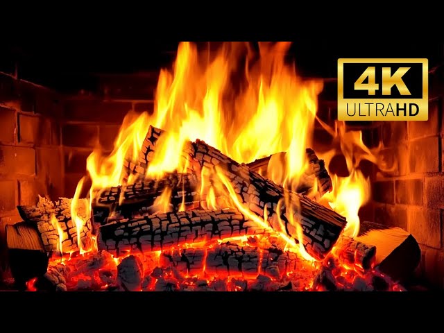 🔥 Cozy Fireplace 4K (LIVE 24/7). Fireplace video with Burning Logs & Fire Sounds (feu de cheminée)