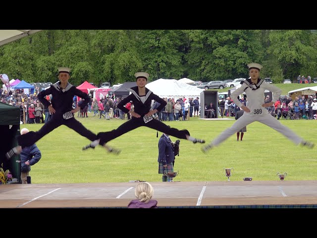 Sailor's Hornpipe Highland Dance competition during 2022 Atholl Gathering Highland Games in Scotland