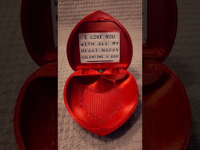 DIY 3D Printed Valentine's Day Gift Box #diy#3dprintedparts#cute#gift#valentinesday#giftsforher#love