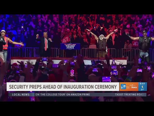 Donald Trump dances to 'YMCA' with Village People during pre-inauguration rally