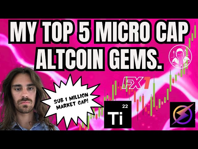 MY TOP 5 CRYPTO GEMS UNDER $1 MILLION DOLLAR MARKET CAP.