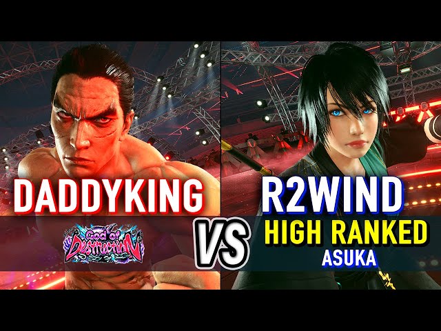 T8 🔥 DADDYKING (Kazuya) vs R2WIND (High Ranked Asuka) 🔥 Tekken 8 High Level Gameplay