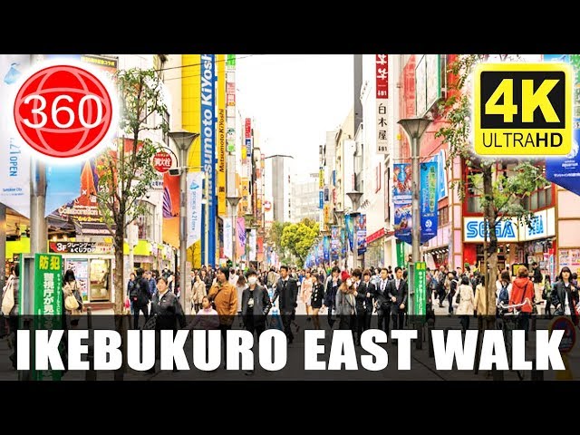 [4K 360°] Walking Around Ikebukuro East, Tokyo || JAPAN 360