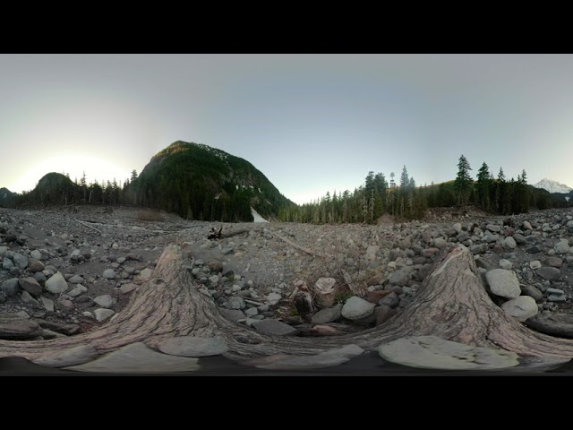 Mount Rainier Sunrise from the Nisqually River 360