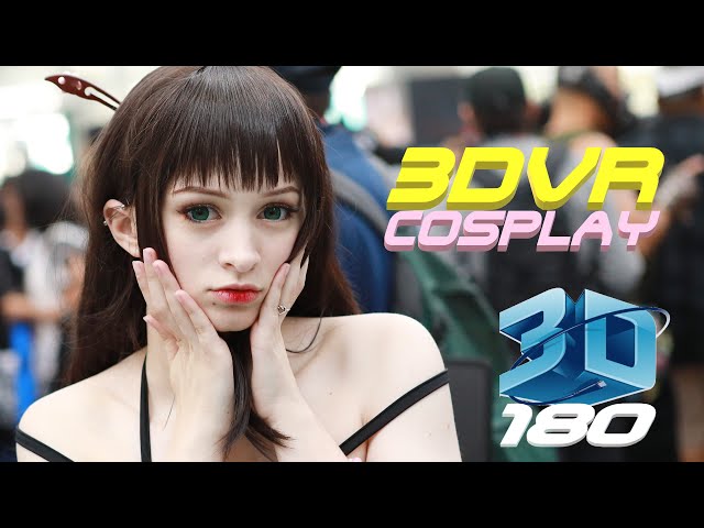 3DVR180 Cute Cosplay at Anime Expo, Merkuma, カワイイ コスプレ [3D VR180]