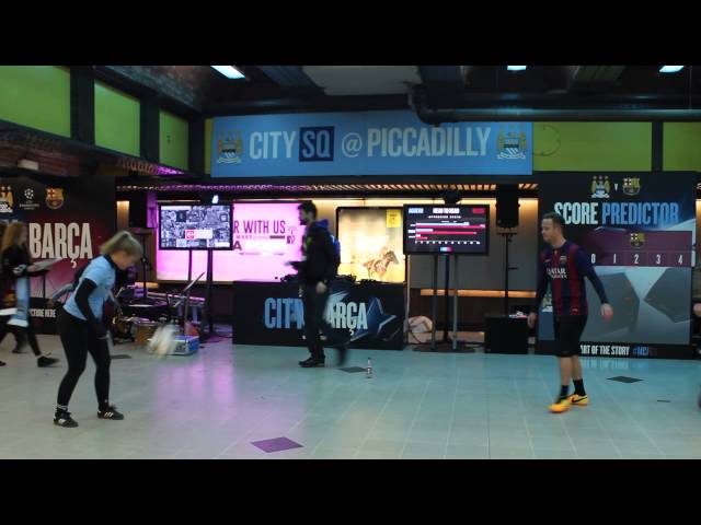 City Sq @ Piccadilly Metrolink Station - Manchester City v Barcelona 24/02/2015