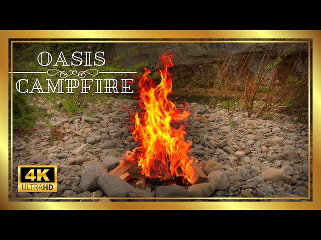 6 Hours of Tranquil Riverside Campfire in 4K UHD - Crackling Flames & Serene Nature Sounds 🌅🔥