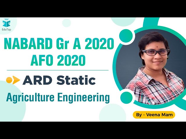 NABARD Grade A 2020 & 2021 | ARD | Agriculture Engineering | MCQs | Lecture 8