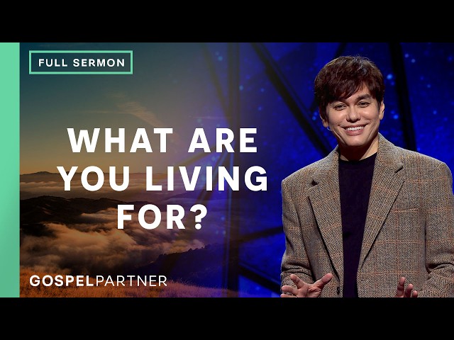 How To Live A Life Of Purpose (Full Sermon) | Joseph Prince | Gospel Partner Episode