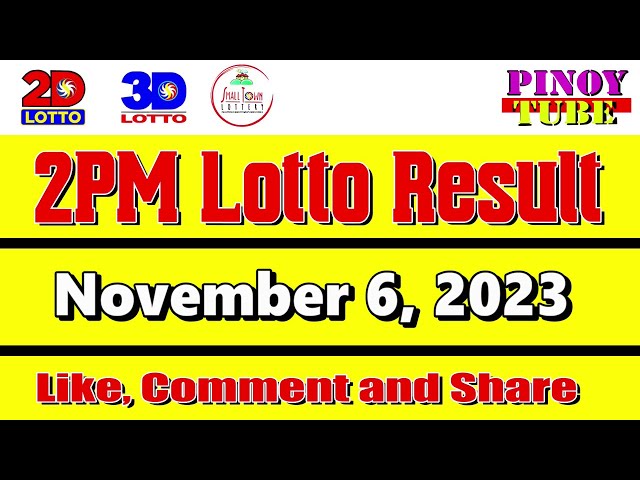 Lotto Result Today 2pm November 6 2023 Swertres Ez2 PCSO