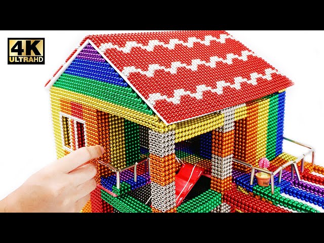 DIY - How To Build Mini House Model From 100000 Magnetic Balls ( Satisfying ) | Magnet World 4K