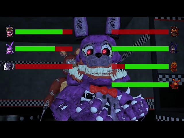 [SFM FNaF] Top 5 TWISTED vs Fights WITH Healthbars (2024)