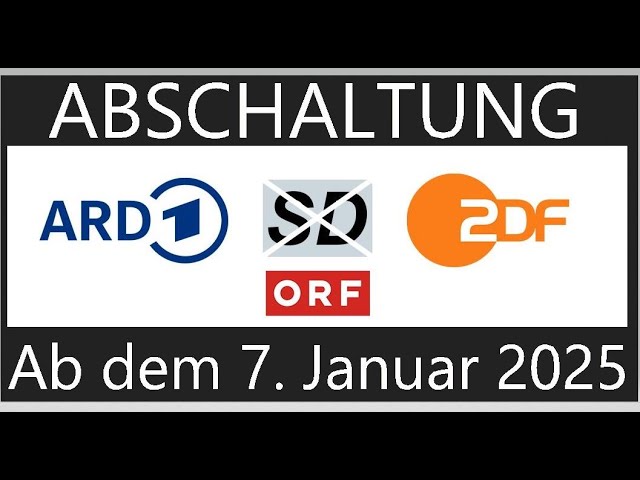 SD Abschaltung ARD, WDR, MDR, RBB,NDR und Radio Bremen stellen die SD Ausstrahlung ein ab dem 7.1.25