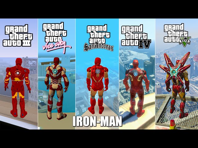 Iron-Man Jumping From Highest Point in All GTA Games (2001 - 2025)