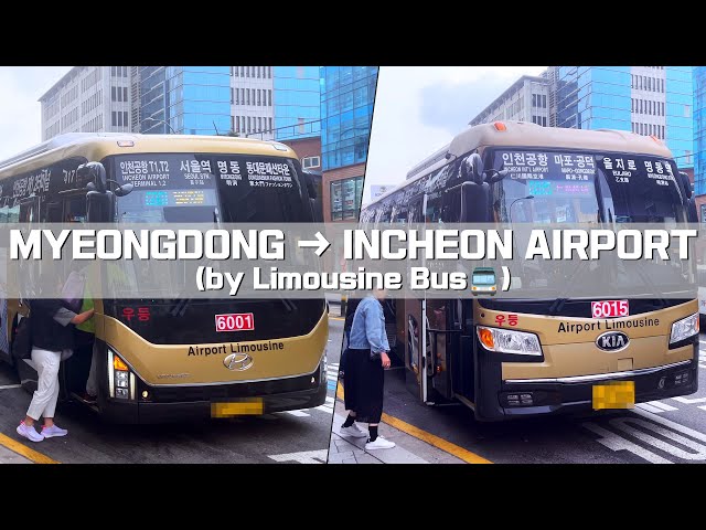 How to go Myeongdong to Incheon airport (by Limousine Bus🚍)