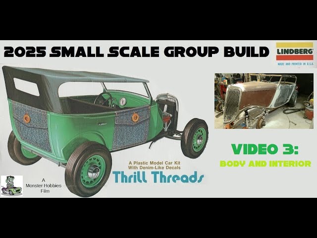 Building The Body and Interior For My Lindberg 1934 Ford Thrill Threads 2025 small scale group build