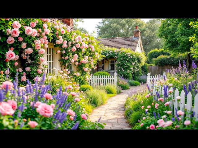 Gorgeous Front Yard Landscaping: Blooming Flowers, Lush Greenery!