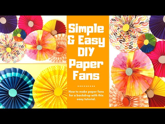 DIY PAPER FANS~EASY DECORATION IDEAS(Part-1)~ DIY Floral Craft