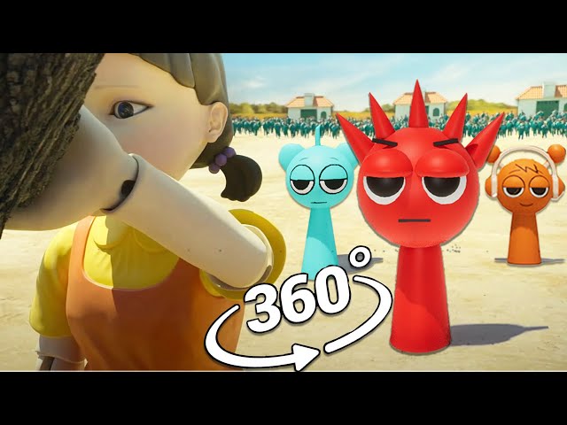 Squid Game 2 Red Light Green Light with Incredibox Sprunki | 360° VR