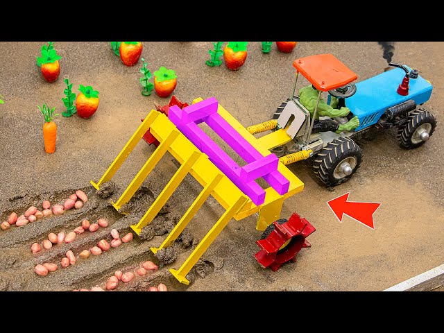 Tractor  DIY - Farm Diorama with mini farm for cow, horse, cow || Village Farm