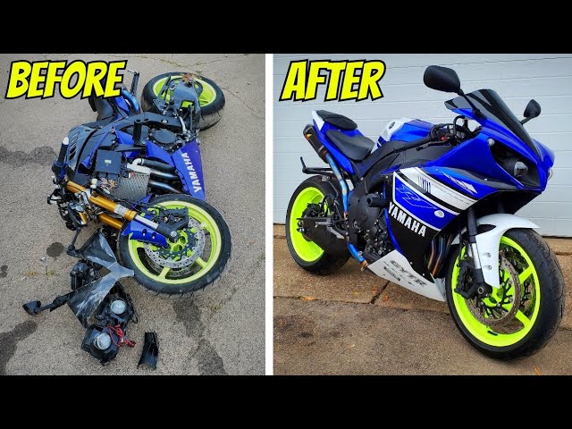 2014 Yamaha R1 WRECKED Bike REBUILD (Complete Rebuild Timelapse) Start to Finish