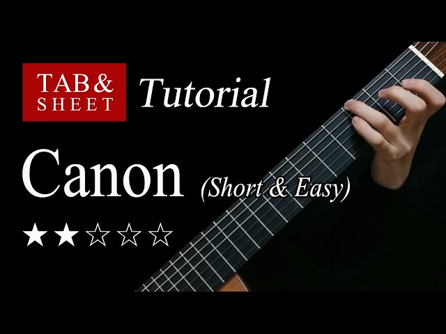 Canon (short & easy version) - Guitar Tutorial + TAB