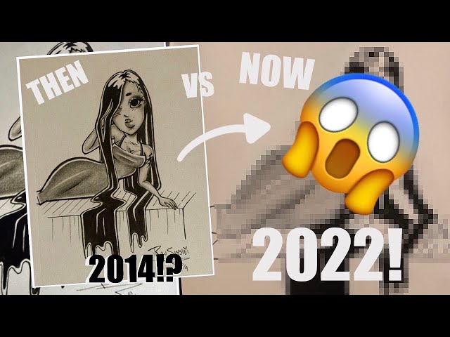 I Redrew My Old Artwork from 2014! 😱 | Christina Lorre'