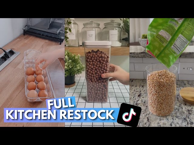 30 Minute Aesthetic Kitchen & Pantry Restock Compilation | Full TikTok Compilation