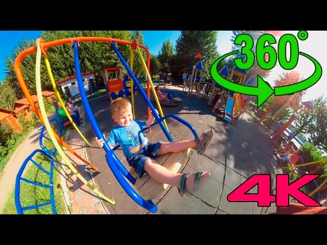 360 video СУПЕР Детская площадка | VLOG Kids Playground Fun Play Place